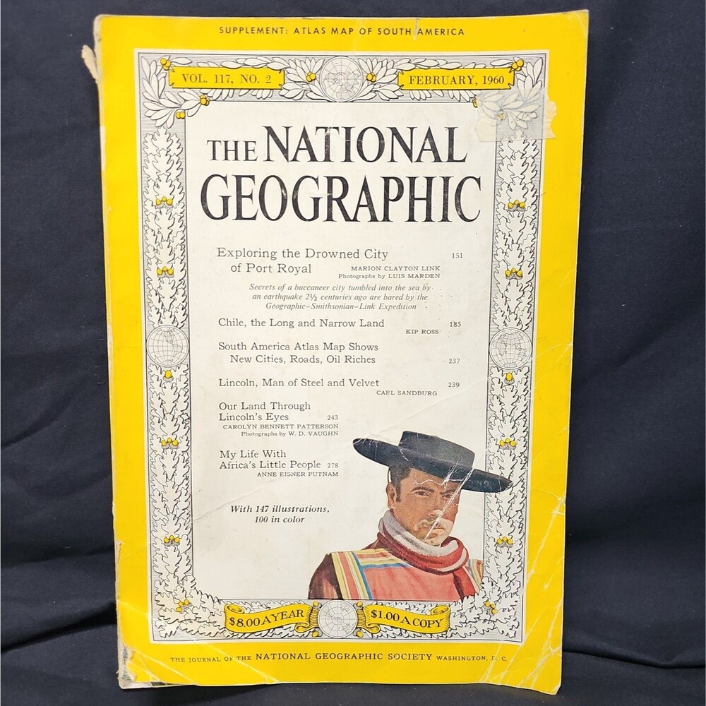 NATIONAL GEOGRAPHIC Magazine, FEBRUARY 1960, PORT ROYAL, AFRICA'S LITTLE PEOPLE!